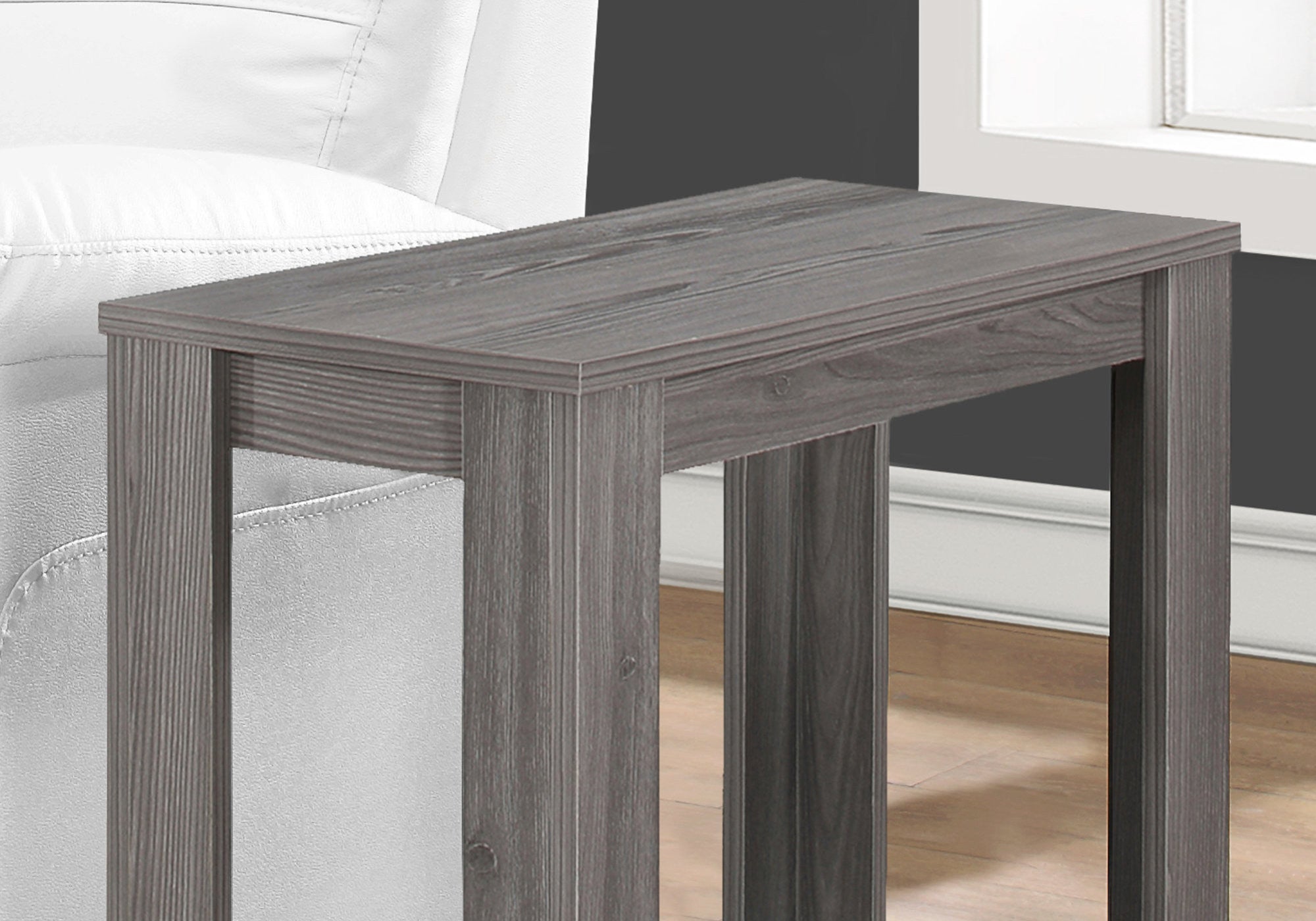 24" Gray Console Table With Storage-5