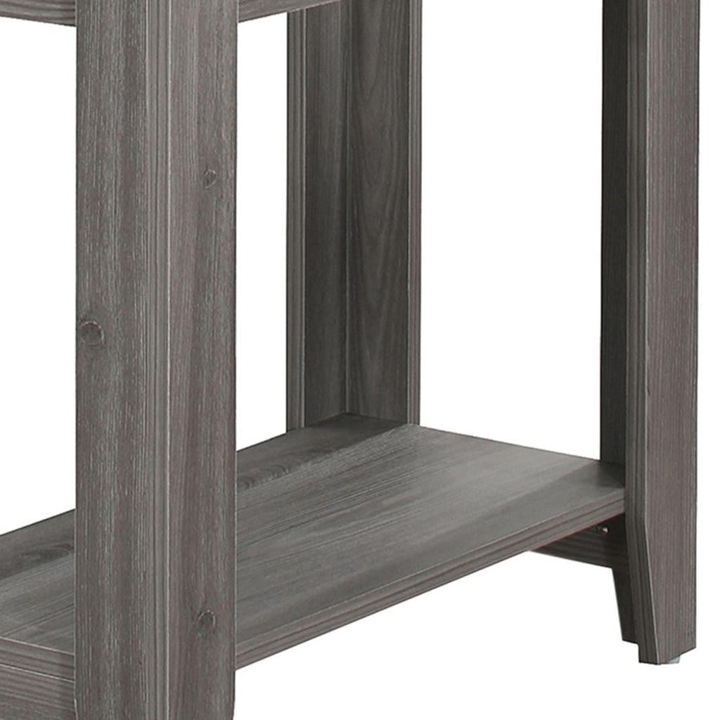 24" Gray Console Table With Storage-2