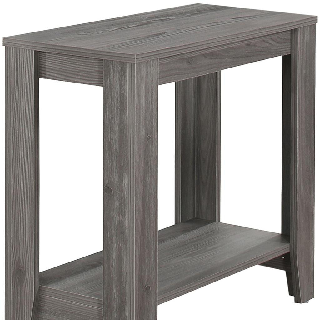 24" Gray Console Table With Storage-3