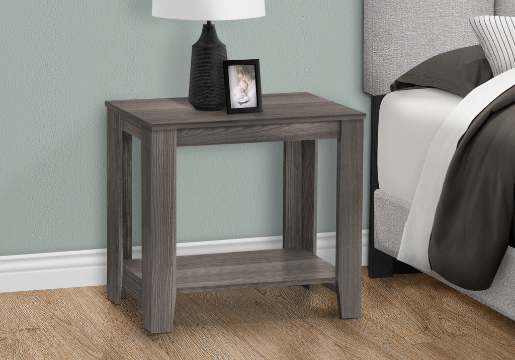 24" Gray Console Table With Storage-4