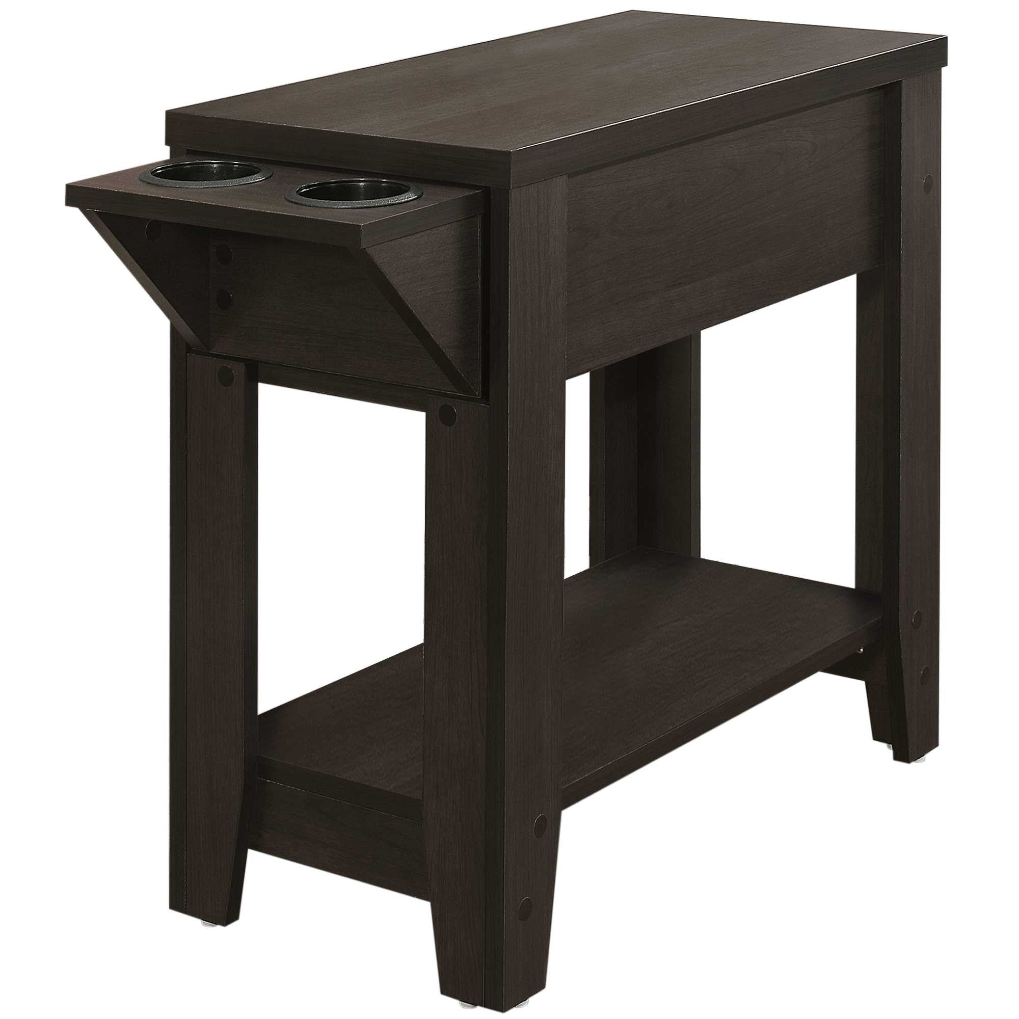 23" Brown Wood End Table With Shelf-1