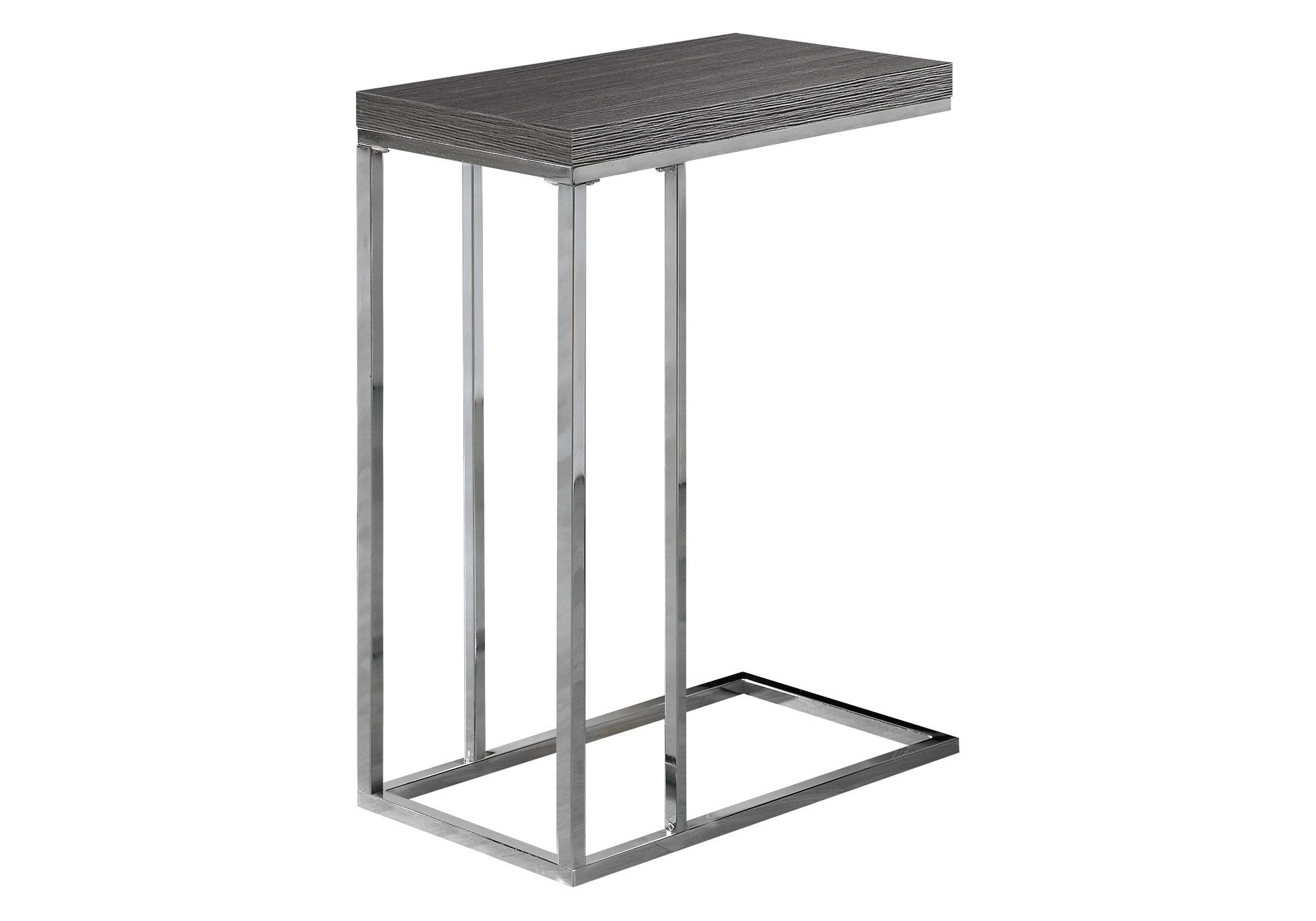 18.25" X 10.25" X 25.25" Grey Particle Board Metal  Accent Table-3