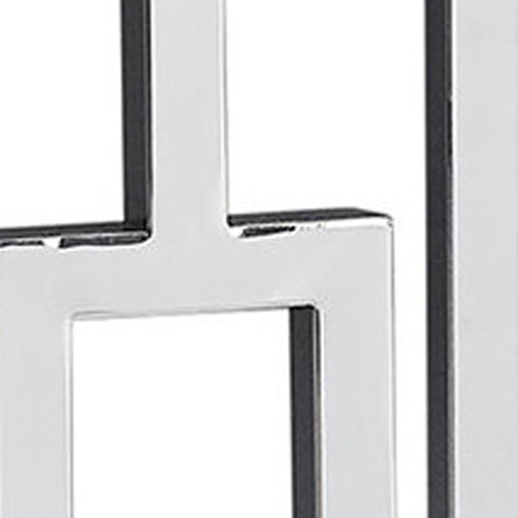 47" White Floor Shelf Console Table With Storage-3