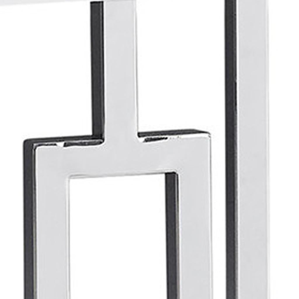 47" White Floor Shelf Console Table With Storage-2