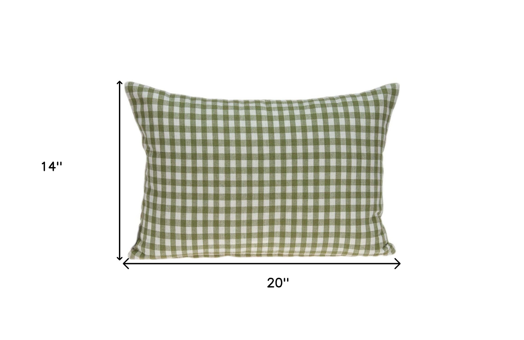 20" X 6" X 14" Tropical Green Pillow Cover With Poly Insert-2