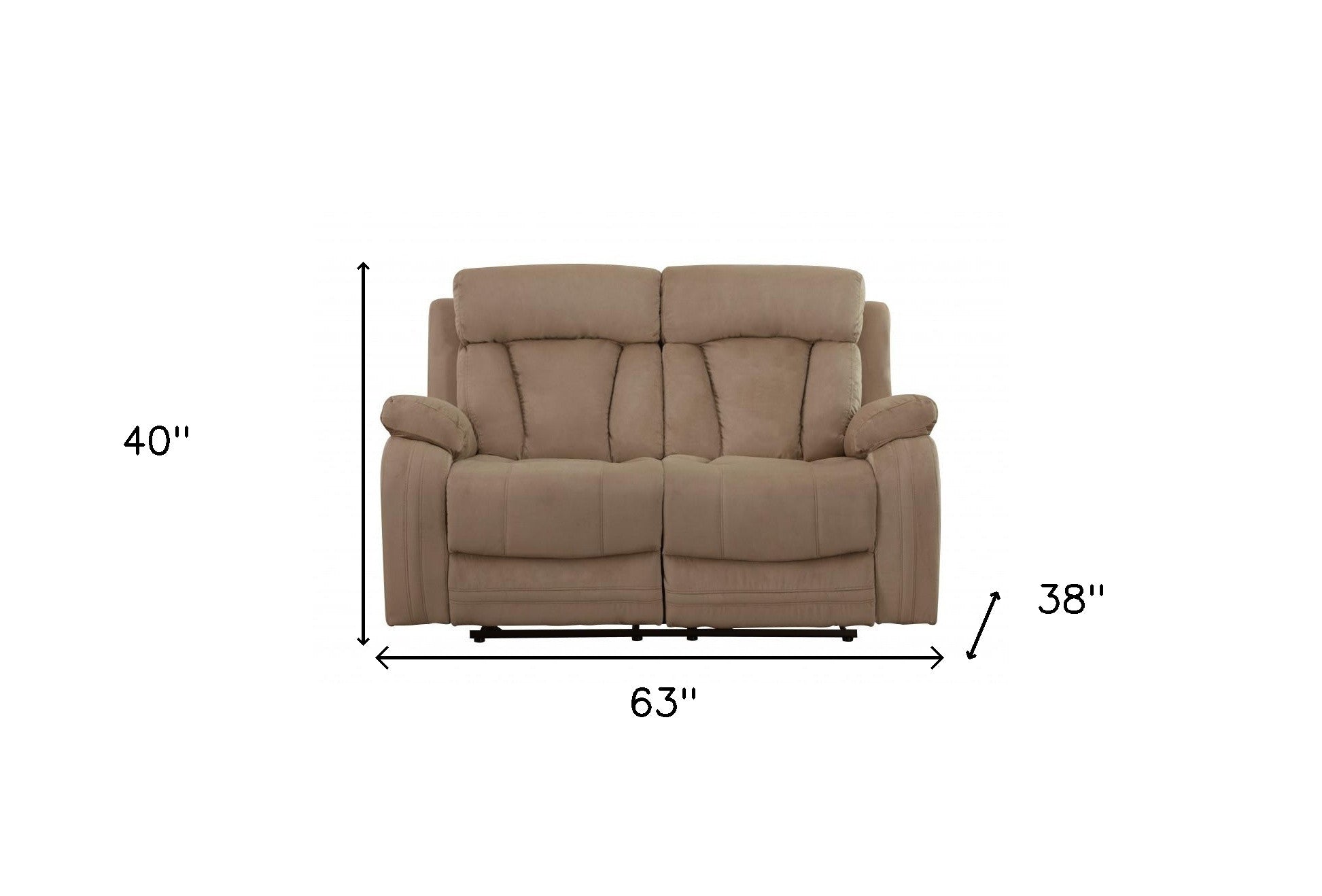 Two Piece Indoor Beige Microsuede Five Person Seating Set-8