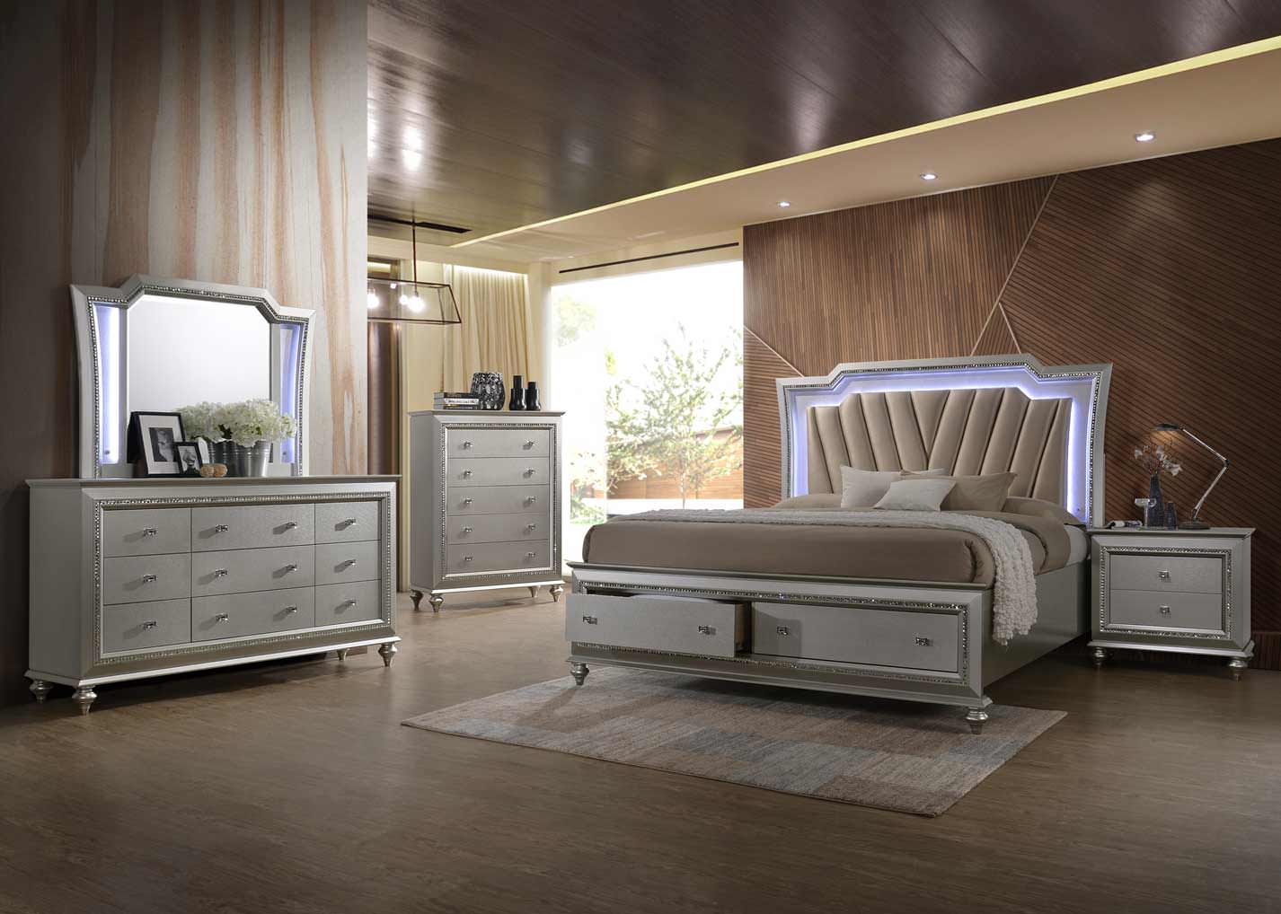 18" Champagne Solid Wood Double Dresser-5