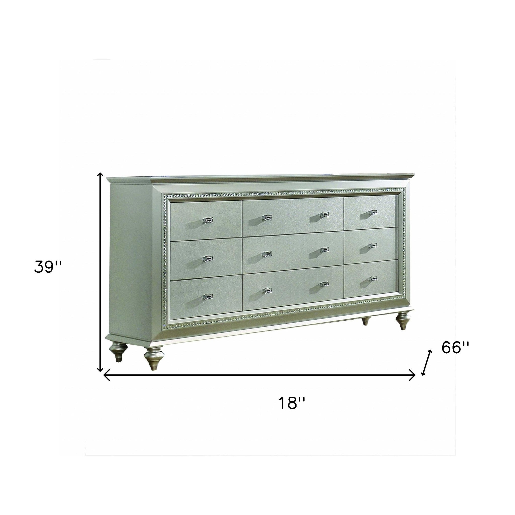 18" Champagne Solid Wood Double Dresser-6