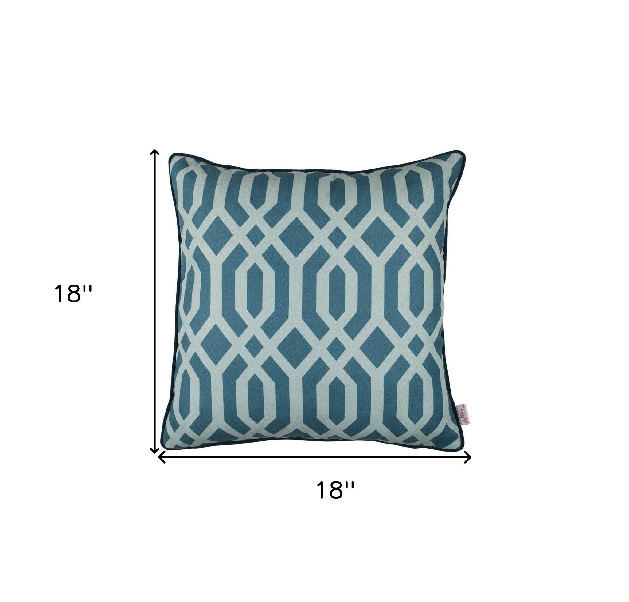 18" Teal Throw Pillow Cover-4