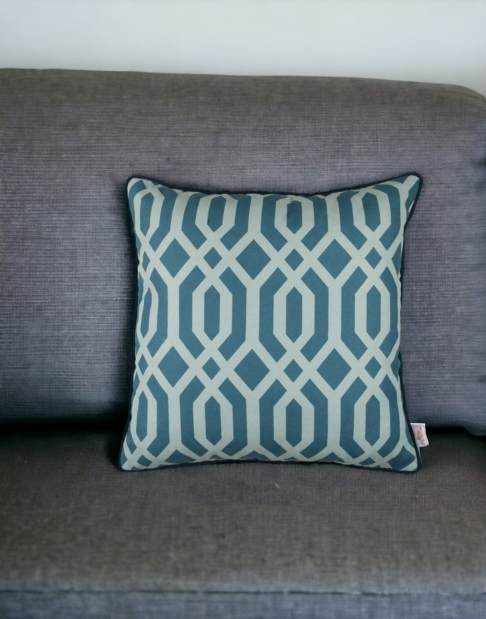18" Teal Throw Pillow Cover-1