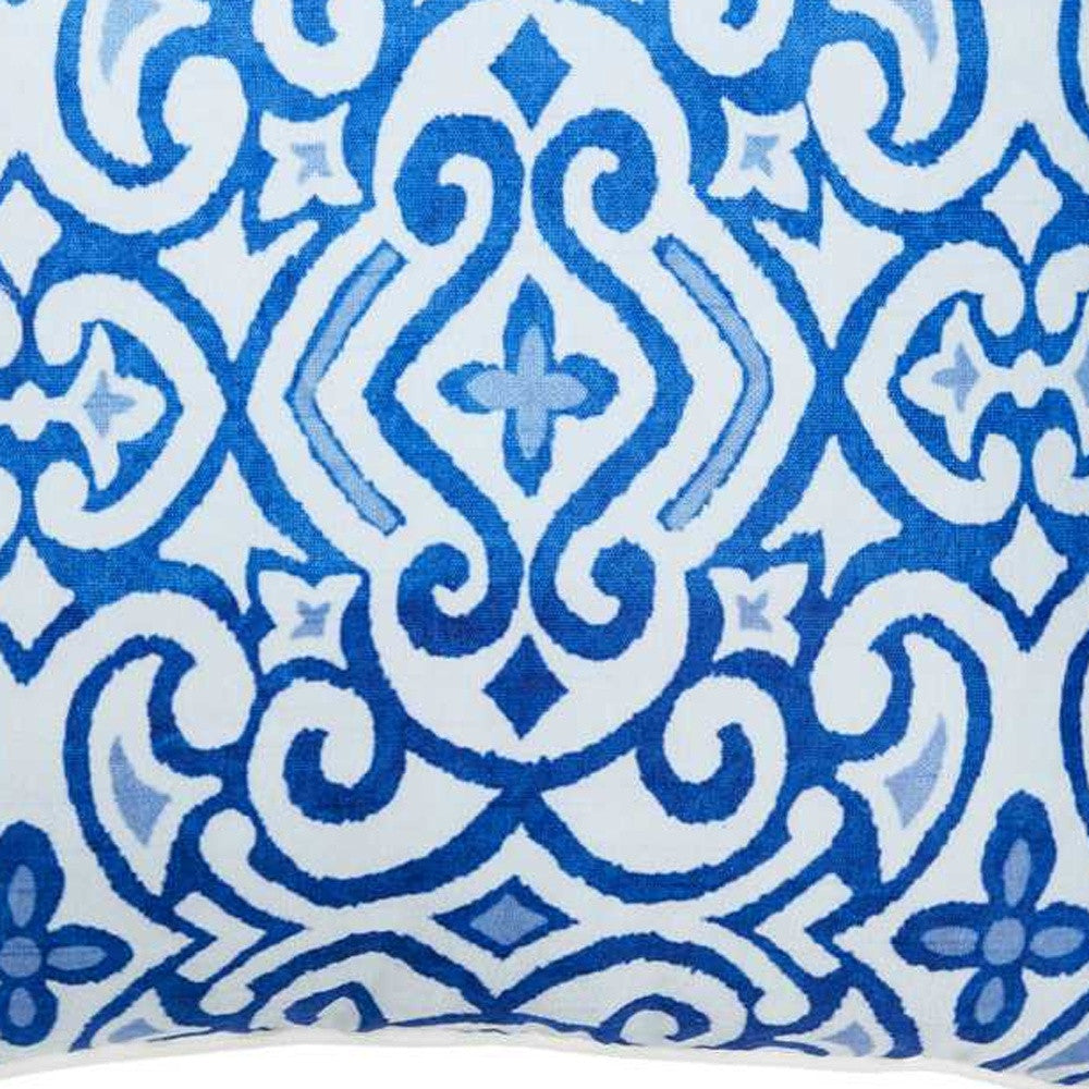 18"X 18" Blue Sky Scroll Decorative Throw Pillow Cover Printed-6