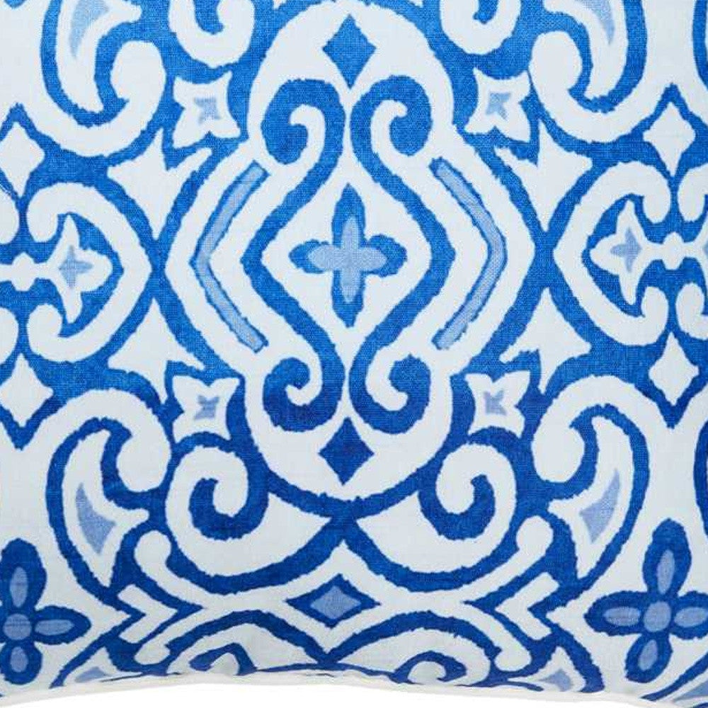 18"X 18" Blue Sky Scroll Decorative Throw Pillow Cover Printed-2