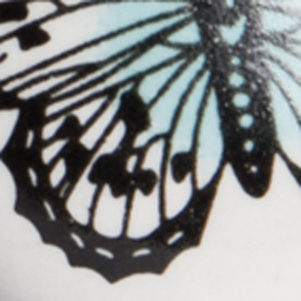 Set of Twelve Black And White Botanical Ceramic Drawer Pull Knobs-4