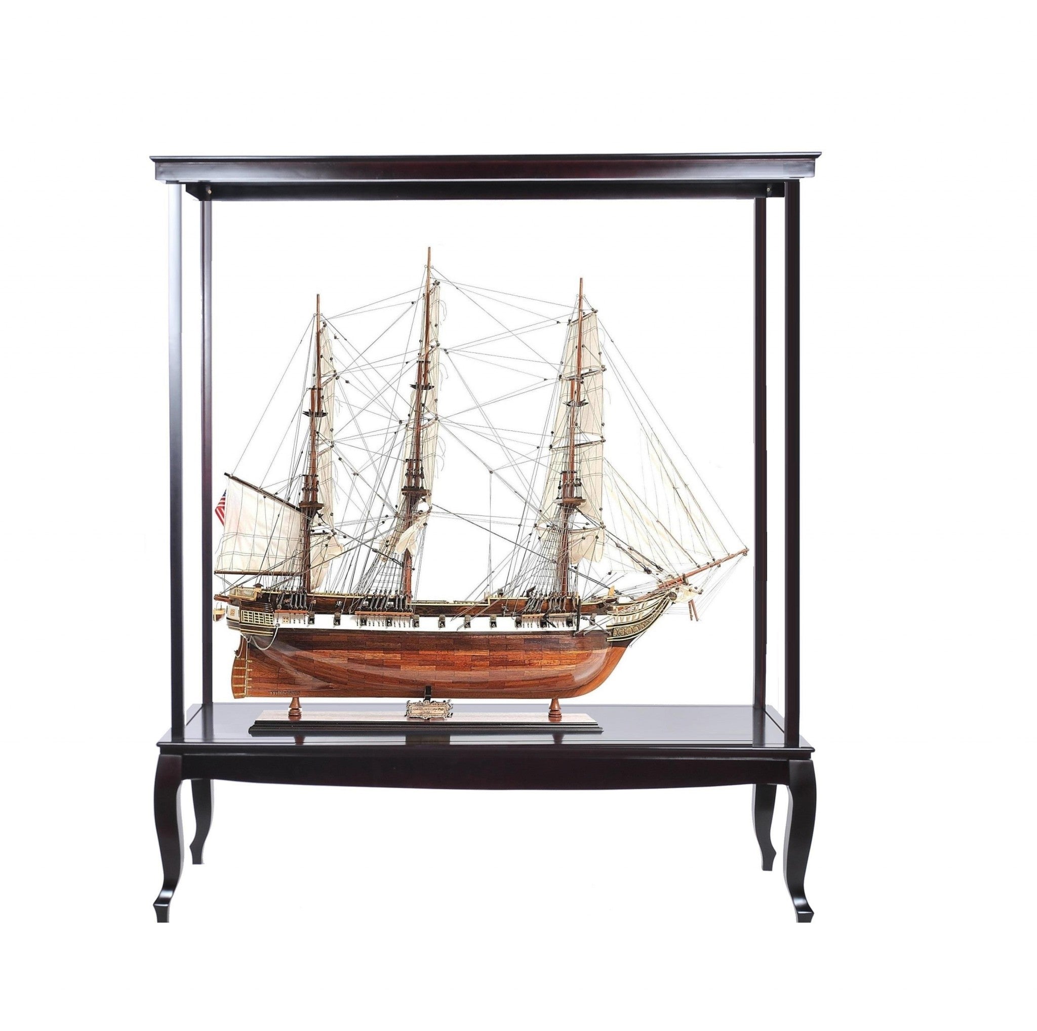 23" Dark Brown Glass Standard Display Stand-0