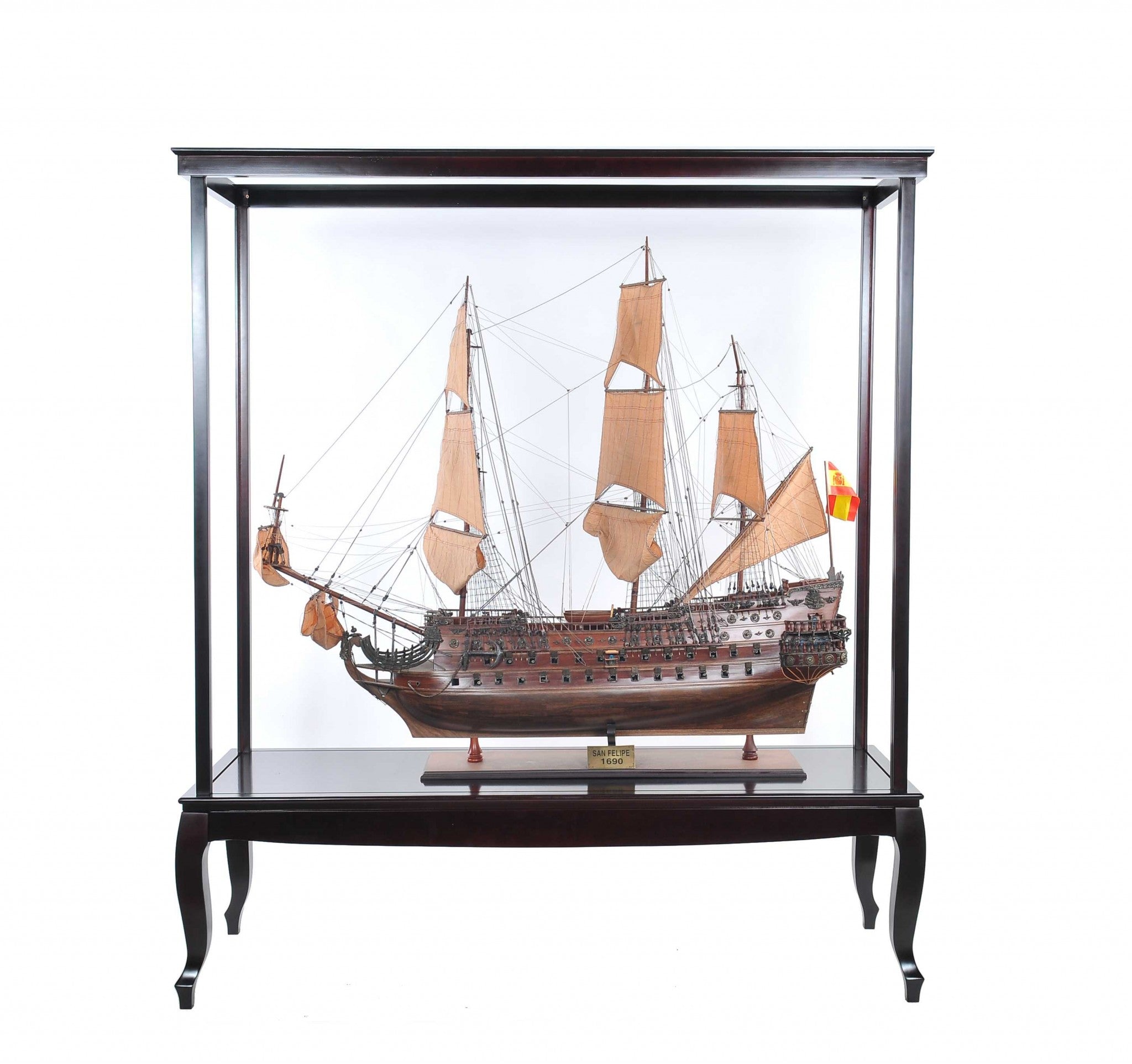23" Dark Brown Glass Standard Display Stand-2