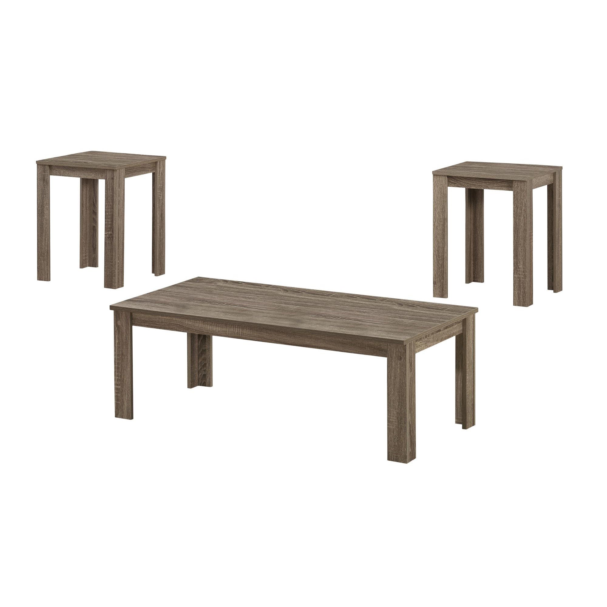 Set of Three 44" Taupe Coffee Table-1