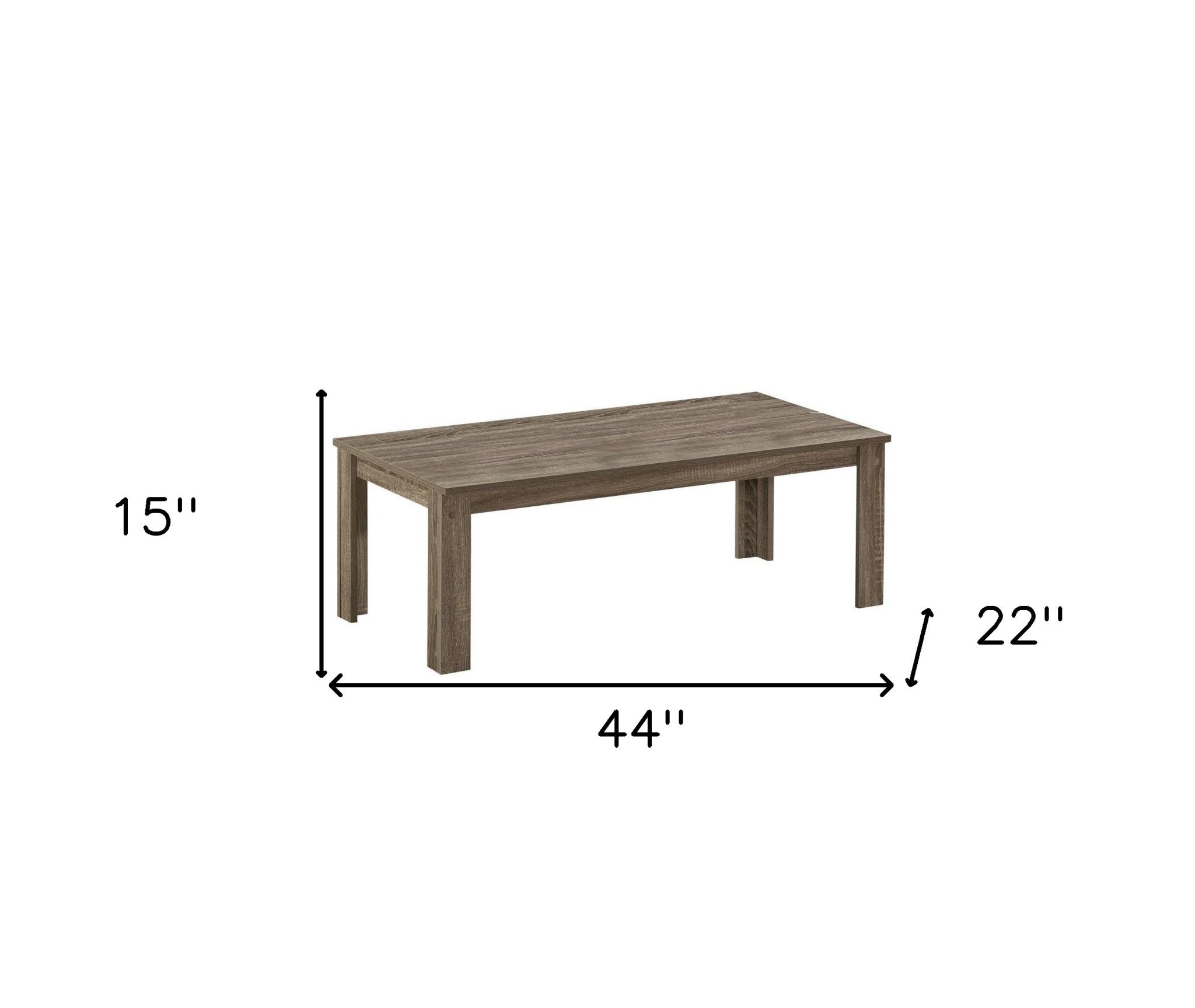 Set of Three 44" Taupe Coffee Table-7