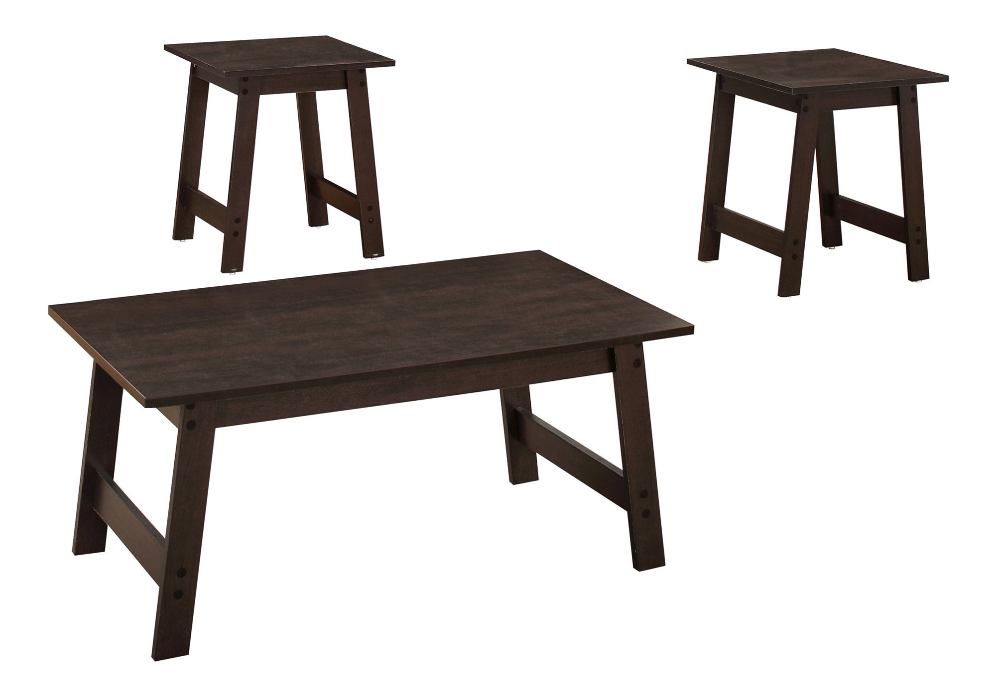 Set of Three 36" Espresso Coffee Table-1