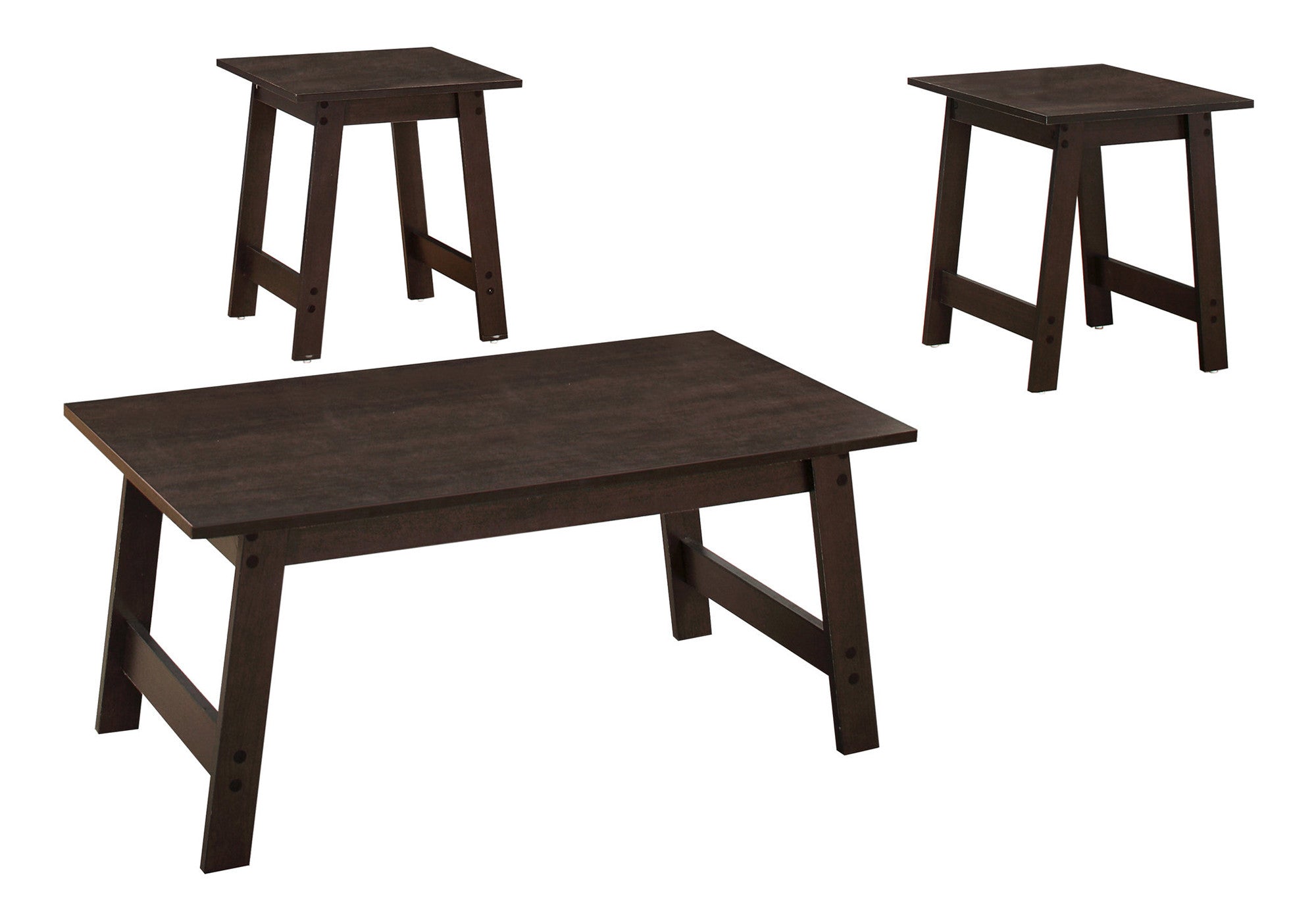 Set of Three 36" Espresso Coffee Table-3