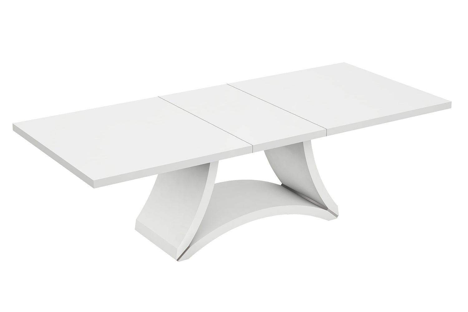 98" White Solid Manufactured Wood Dining Table-0