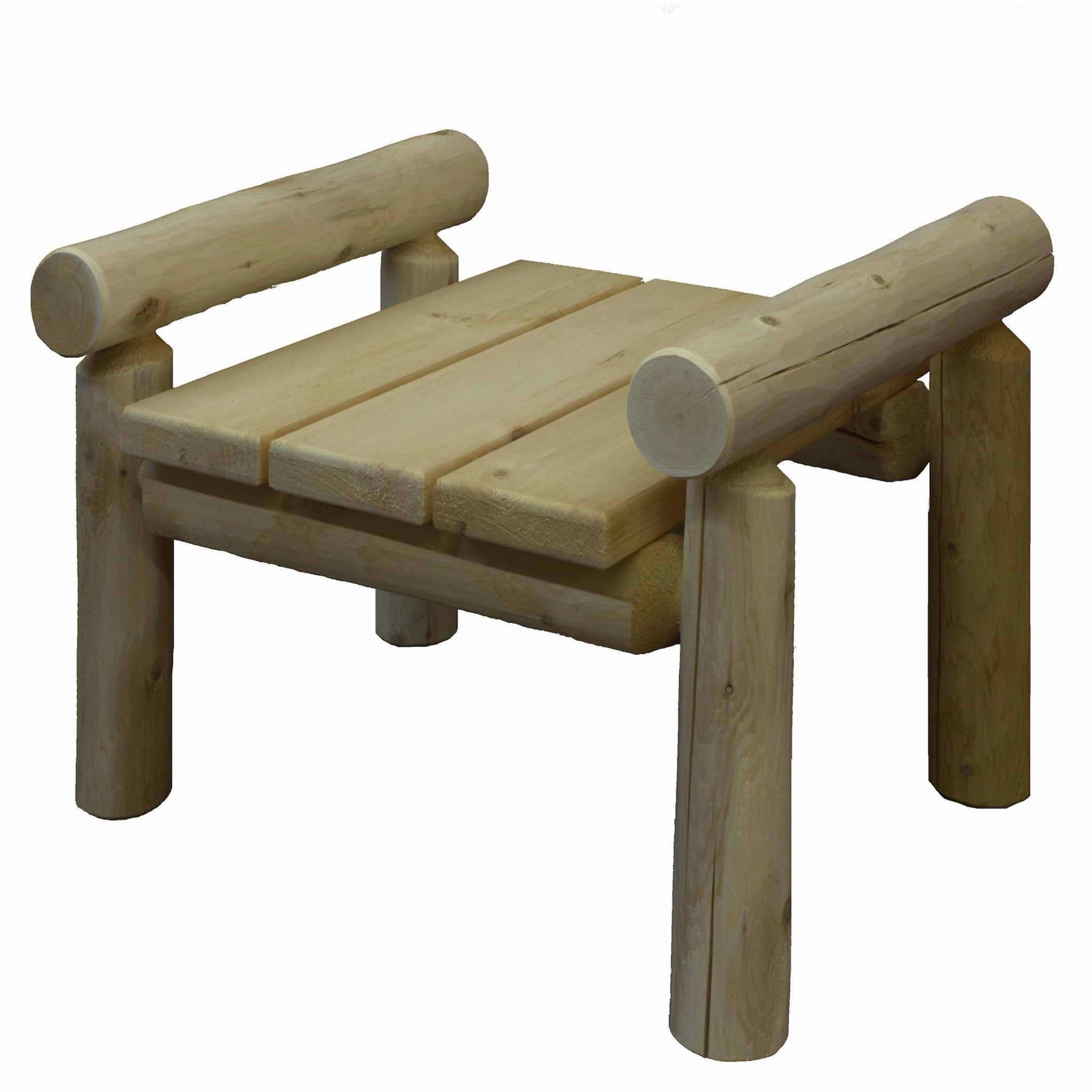 28" X 20" X 18"  Natural Wood Ottoman-0