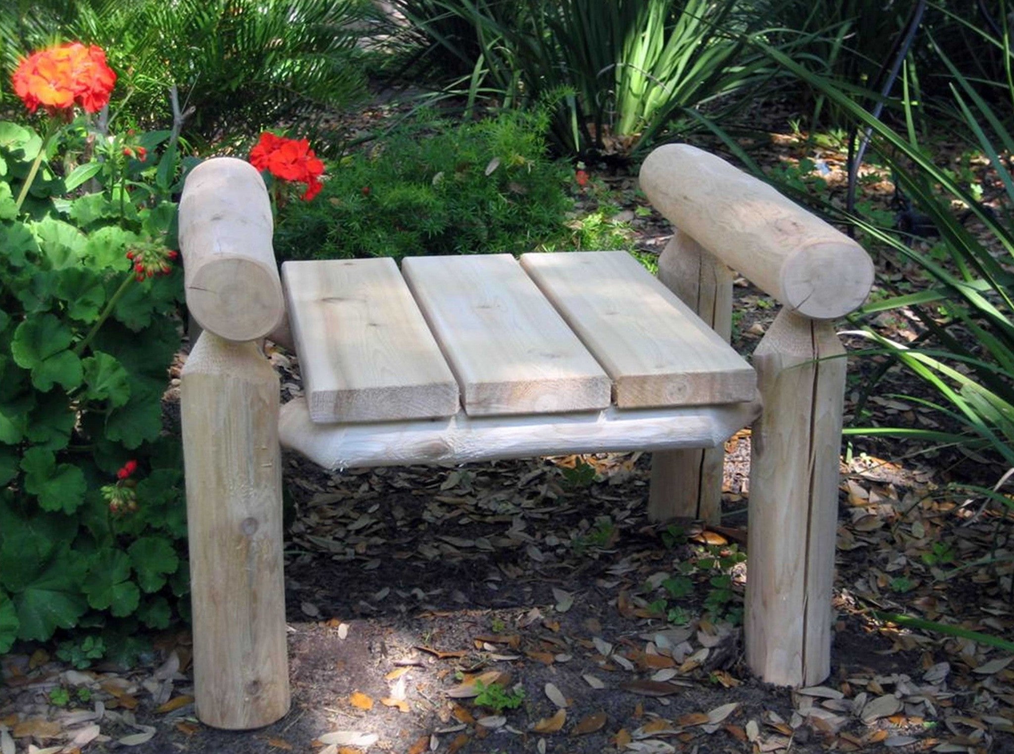 28" X 20" X 18"  Natural Wood Ottoman-3