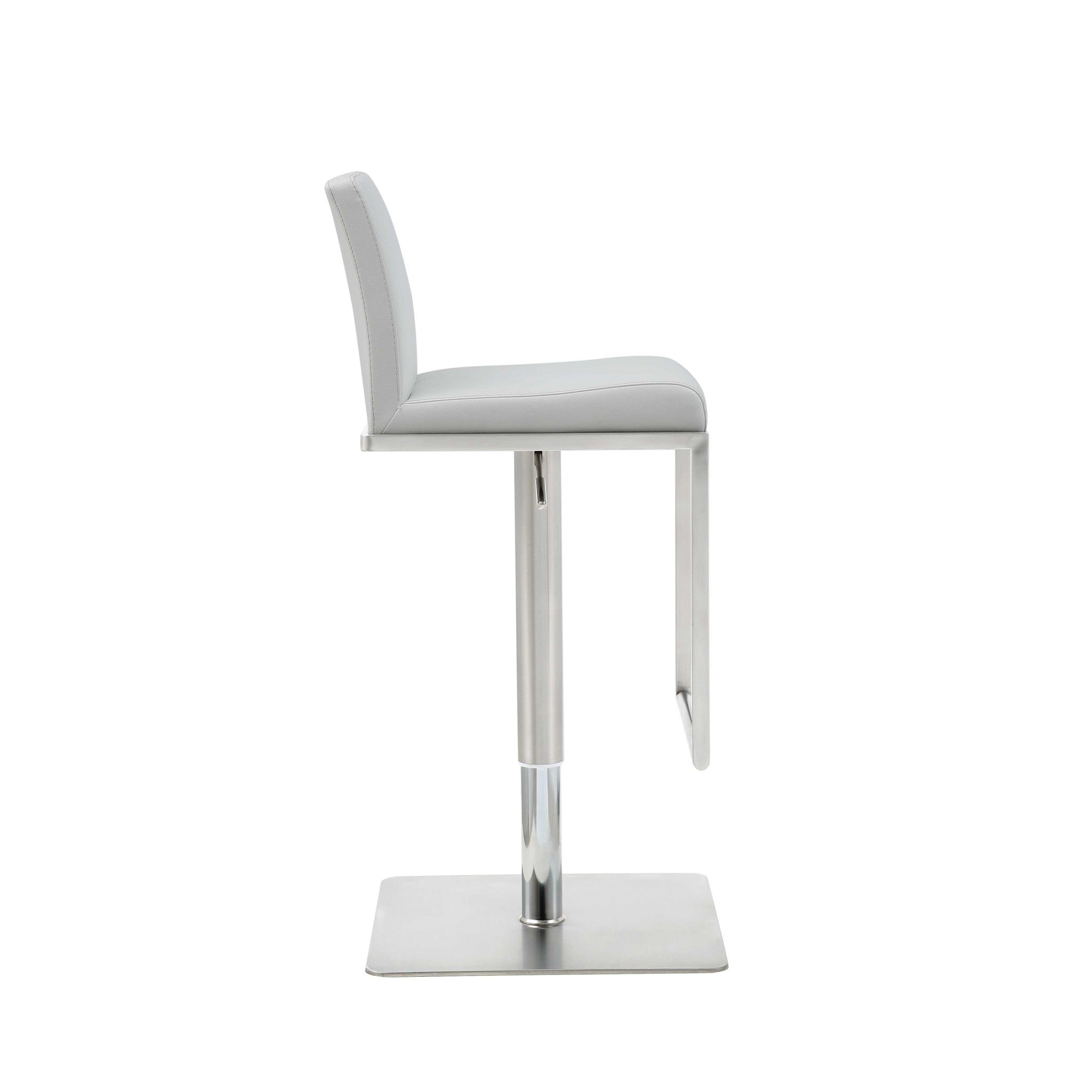 20 " White And Silver Stainless Steel Bar Chair-2