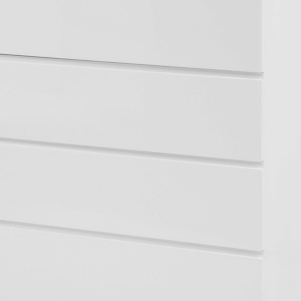 36 X 20 X 47 Gloss White Stainless Steel 5 Drawer Chest-2