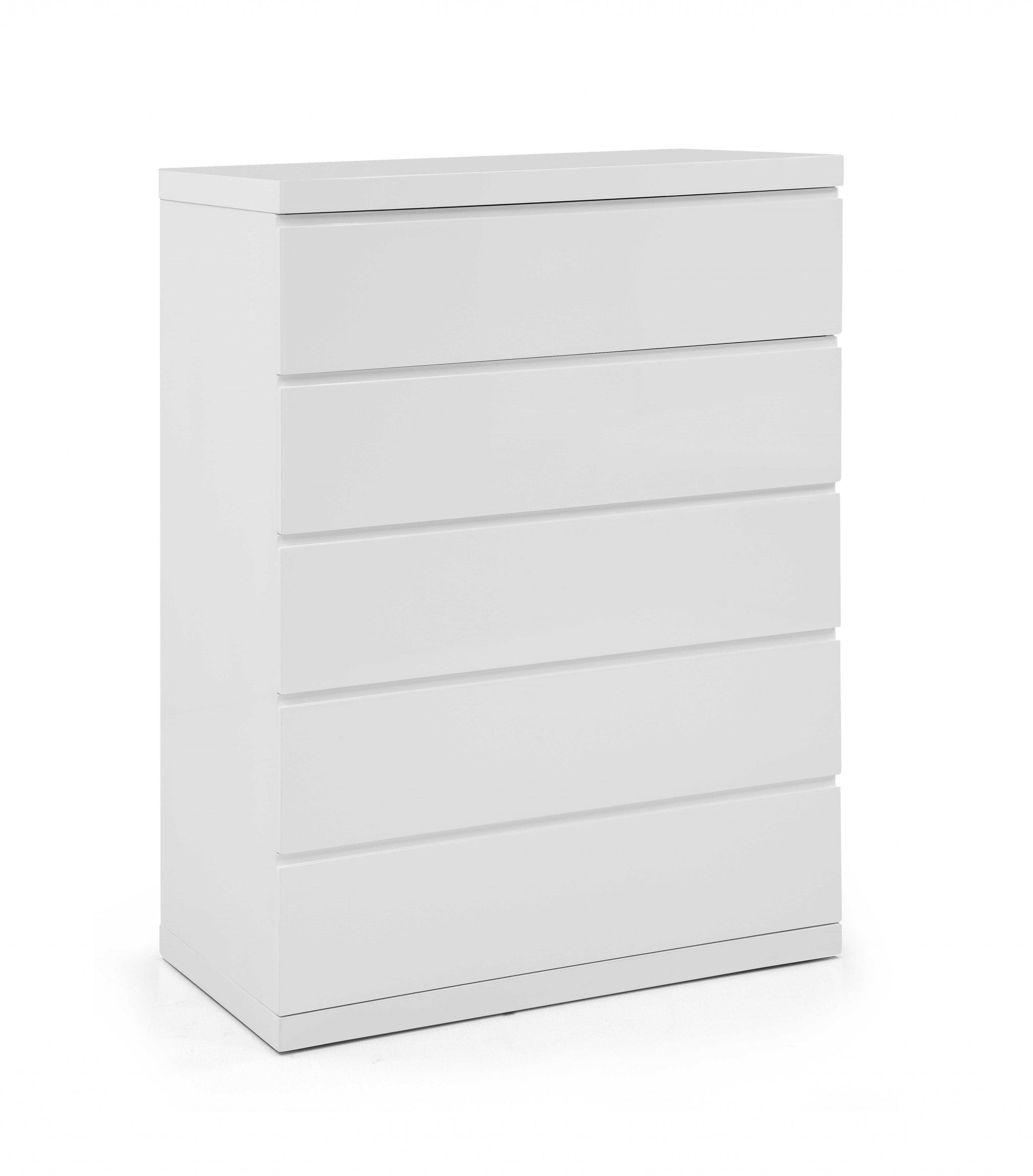 36 X 20 X 47 Gloss White Stainless Steel 5 Drawer Chest-3