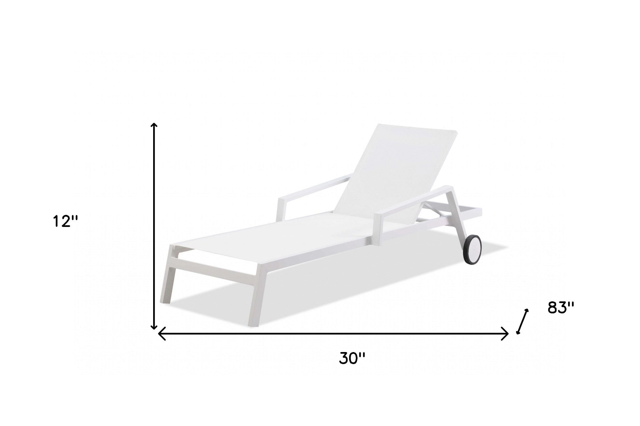 Set Of 2 White Modern Aluminum Chaise Lounges-4