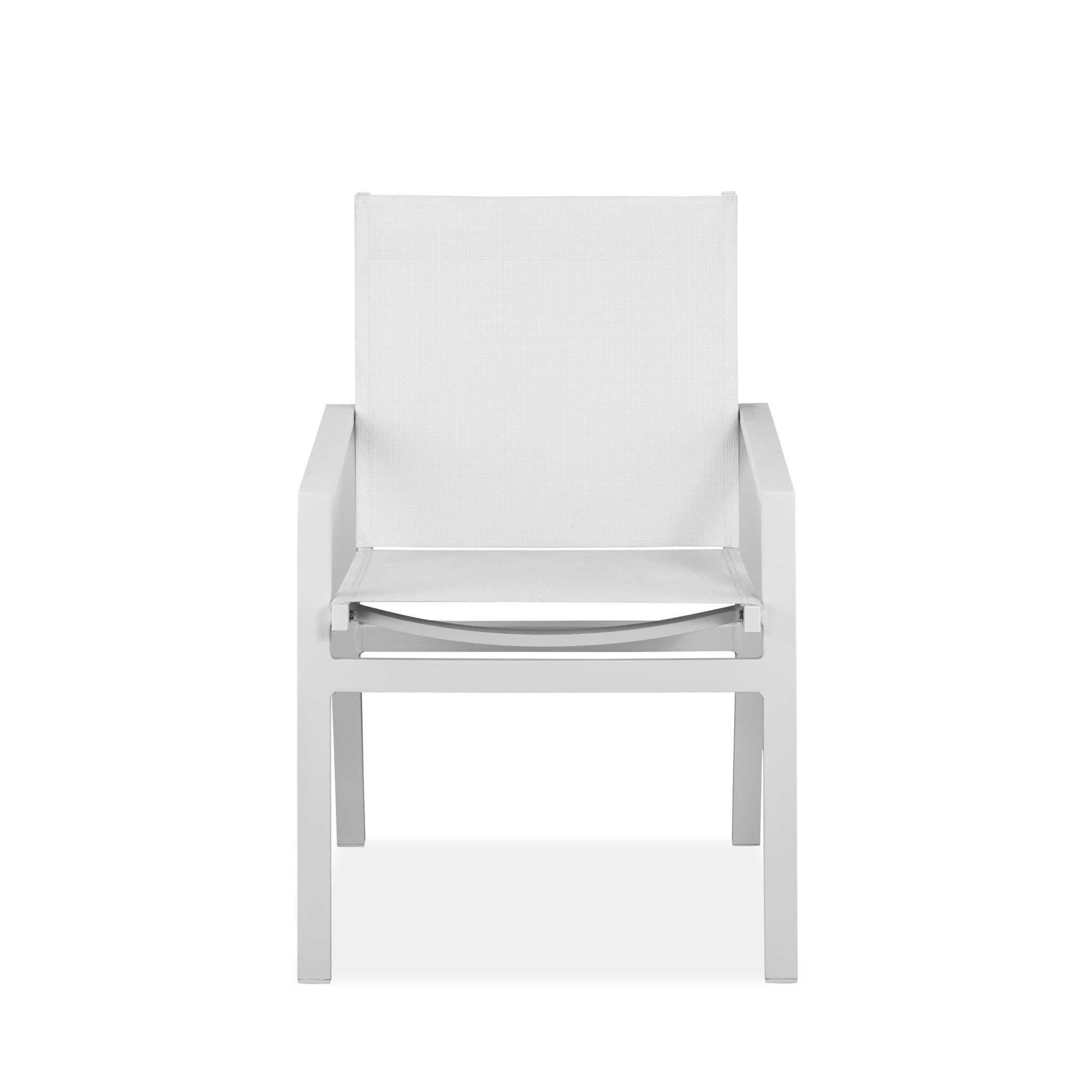 Set of Two 22" White Metal Indoor Outdoor Dining Chair-3