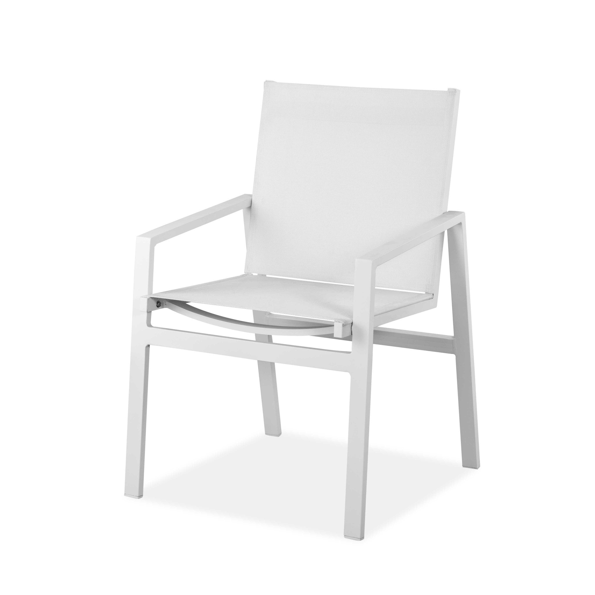 Set of Two 22" White Metal Indoor Outdoor Dining Chair-4