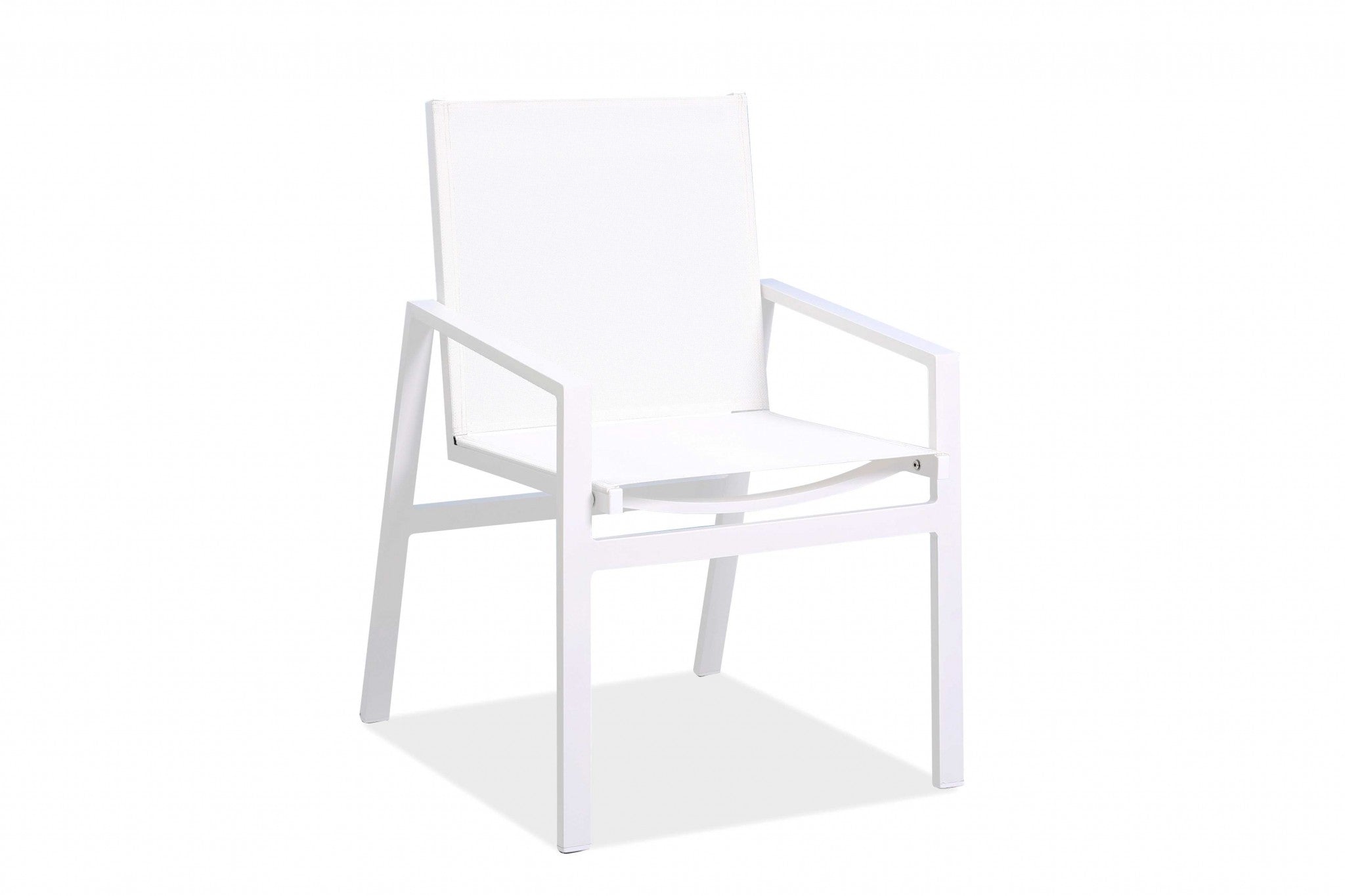 Set of Two 22" White Metal Indoor Outdoor Dining Chair-5