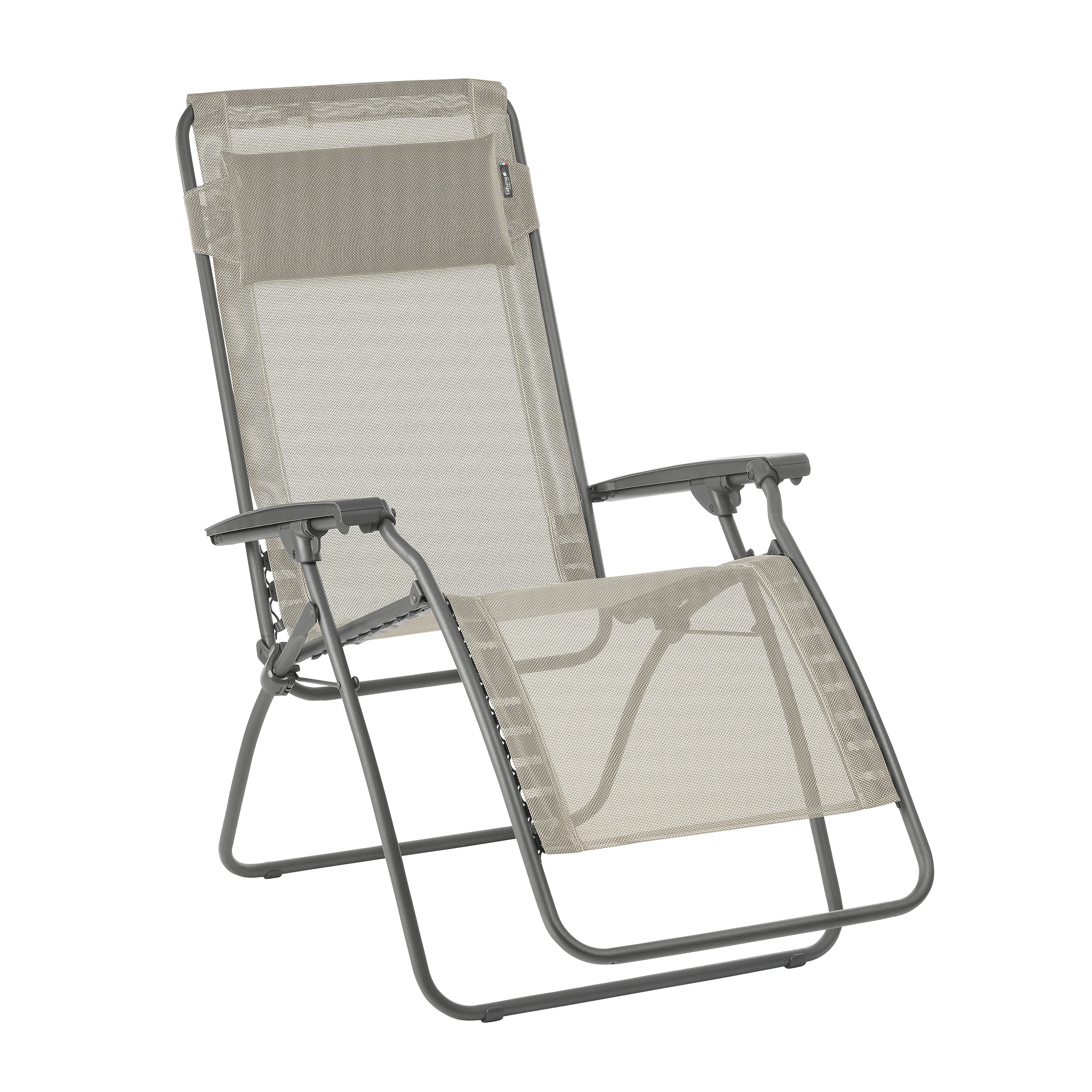 27" Gray Steel Outdoor Zero Gravity Chair-1