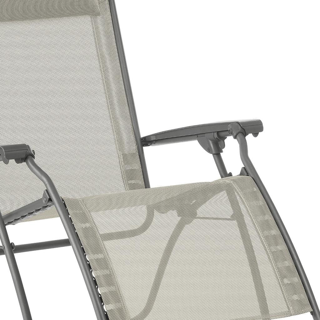 27" Gray Steel Outdoor Zero Gravity Chair-2