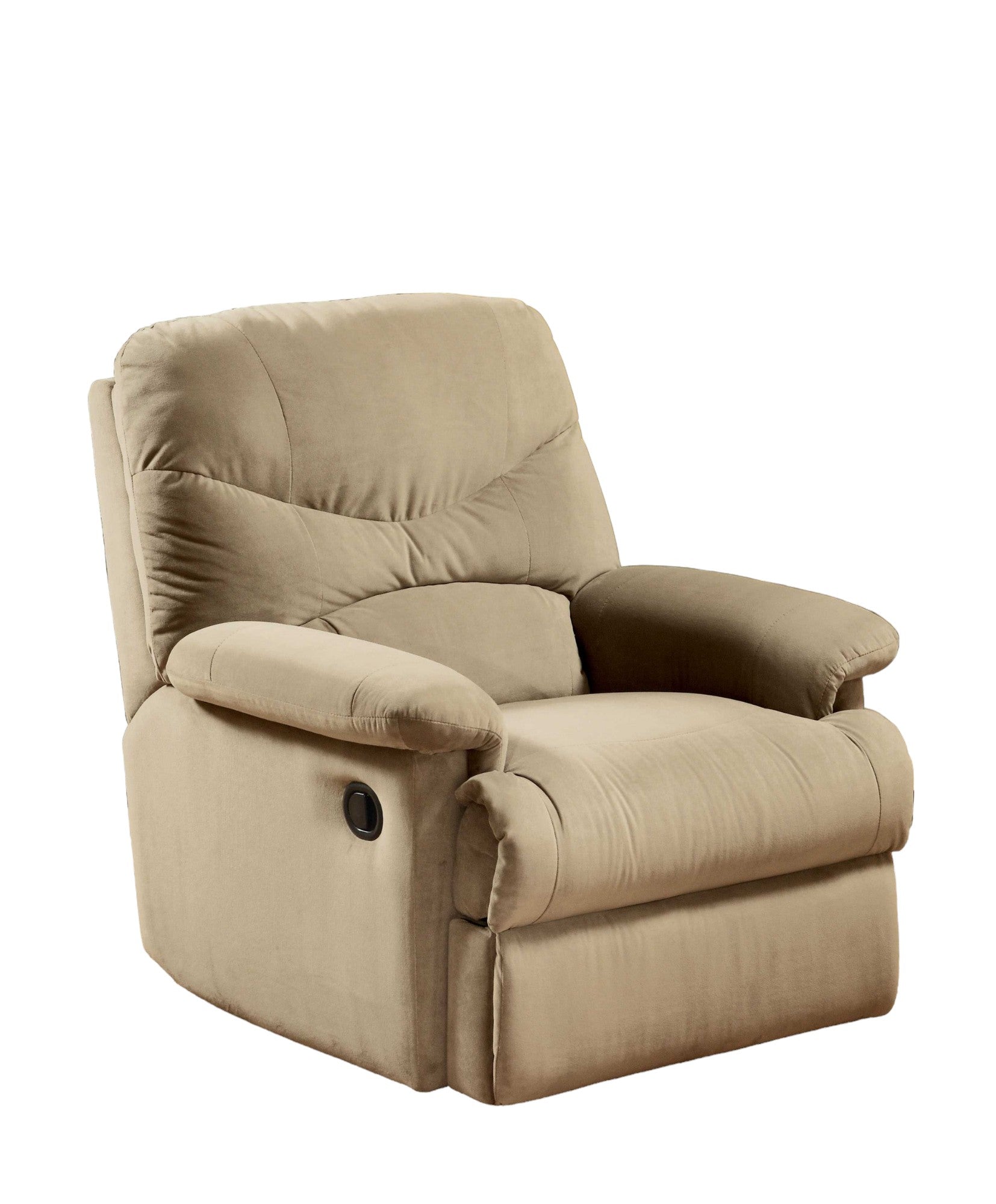35" Beige Microfiber Recliner-0