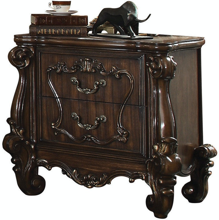 31" Brown Two Drawers Nightstand-3