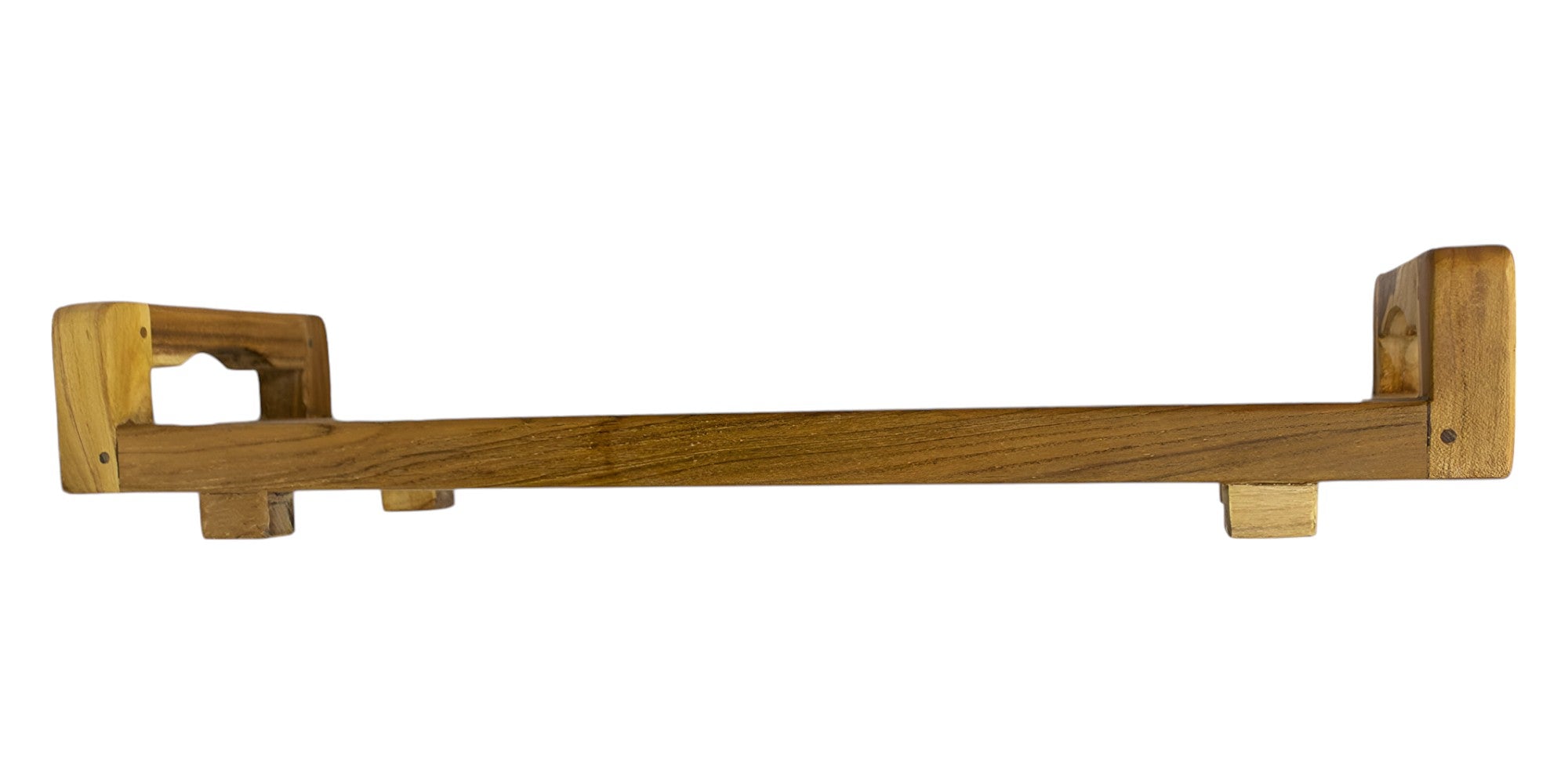 29"W Natural Teak Bath Tray and Seat with Handles-2