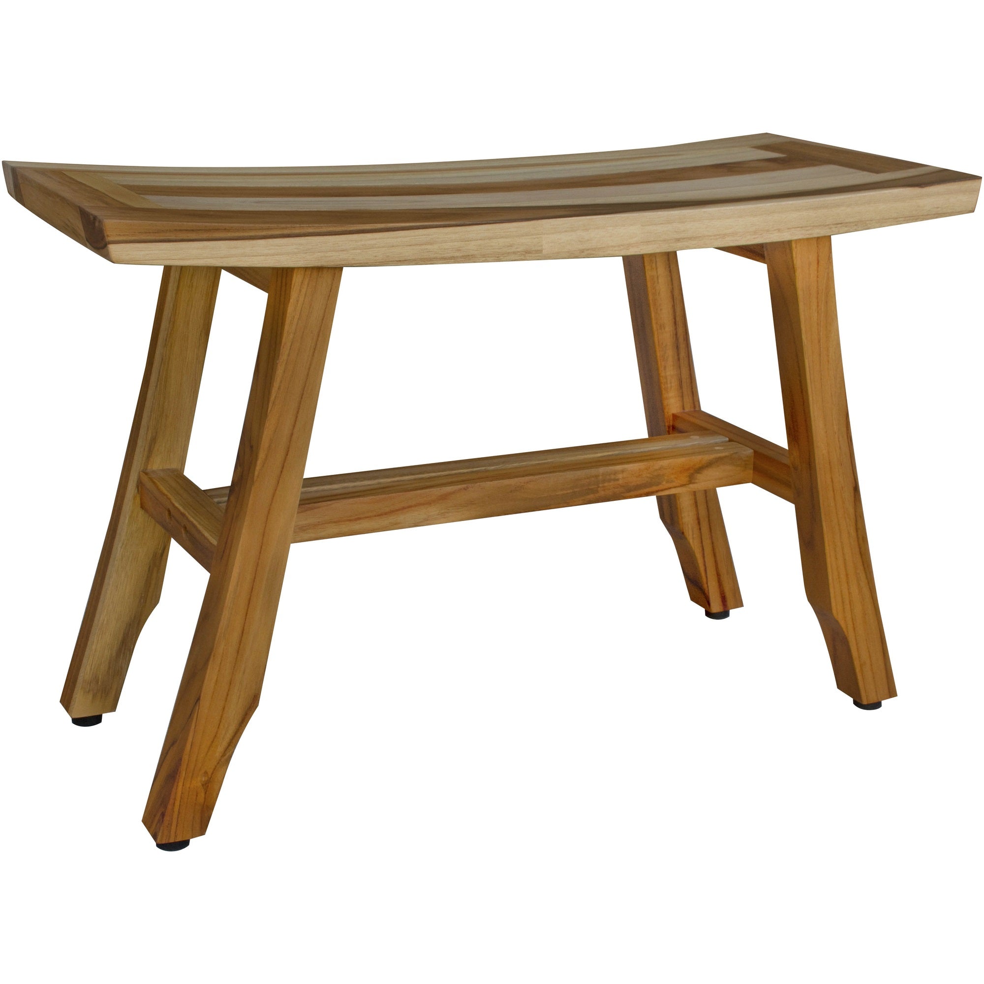 28" Natural Teak Rectangular Shower Bench-1