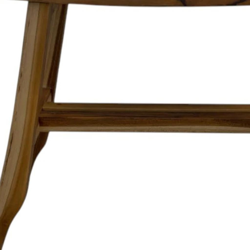 24" Brown Teak Rectangular Shower Bench-6