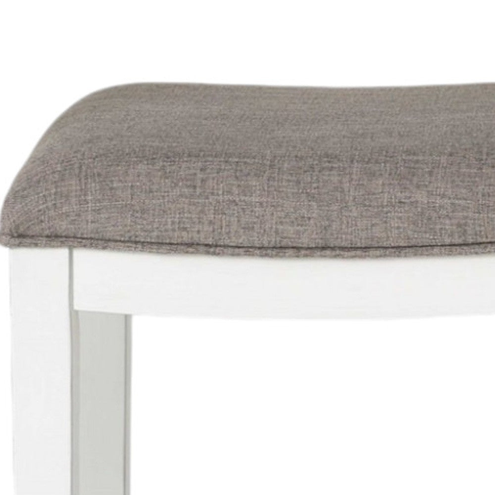 49" Three Piece White Wood Rectangular Bar Table With Two Stools-4