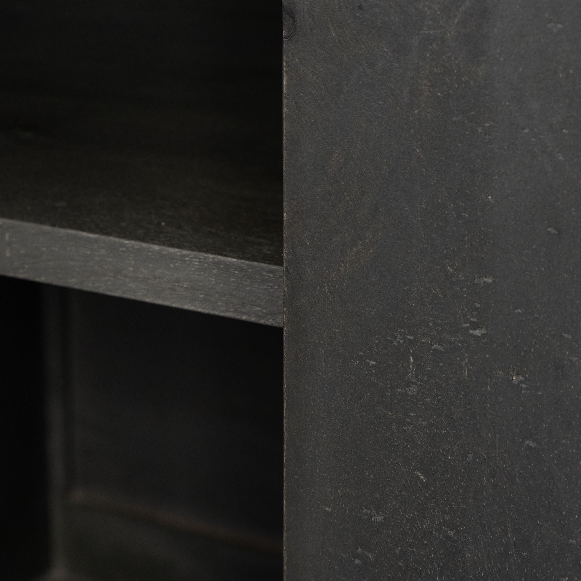 18" Black And Gray Solid Wood Sideboard-8