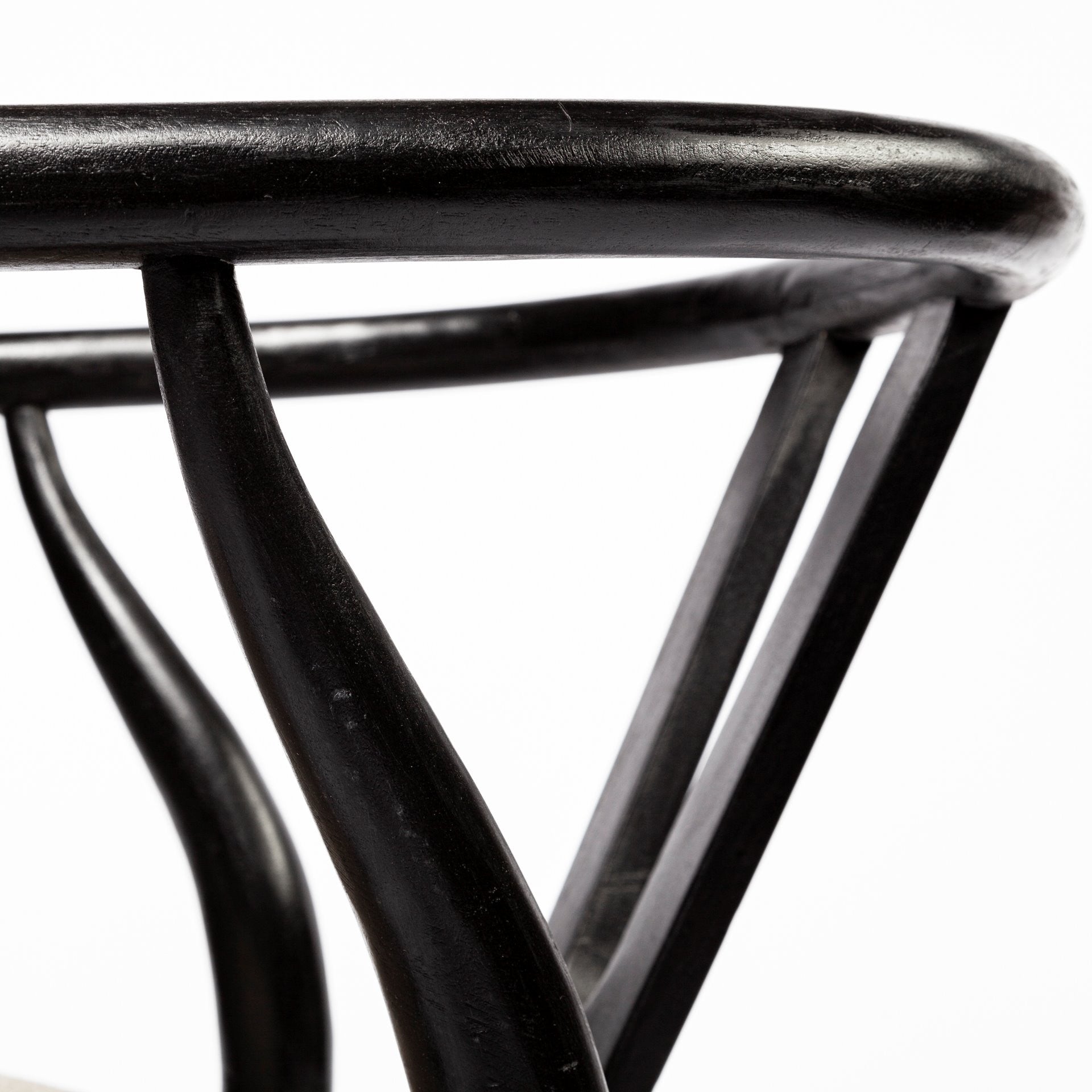 Beige And Black Upholstered Linen Wishbone Back Dining Side Chair-6