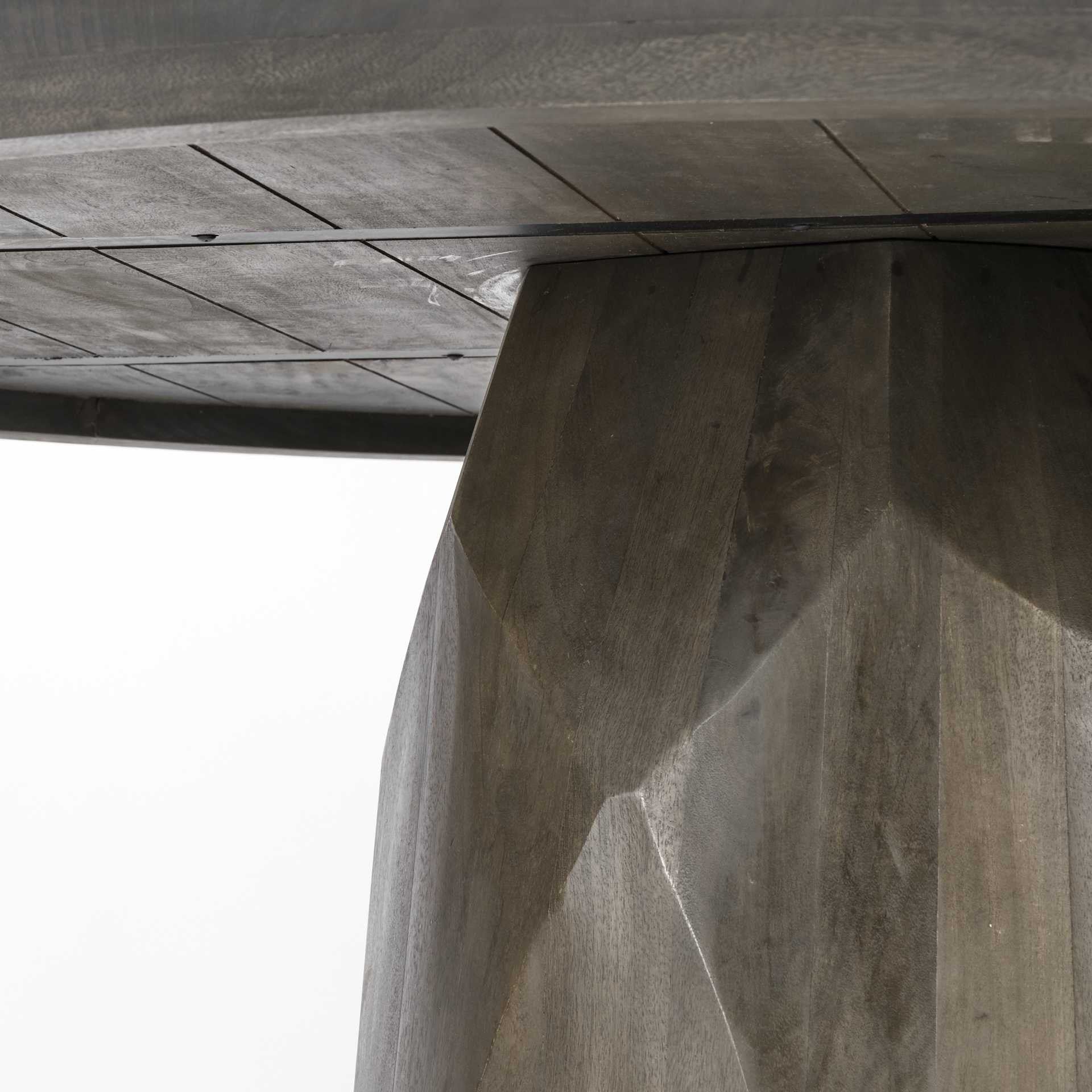 60" Brown Rounded Solid Wood Pedestal Base Dining Table-2