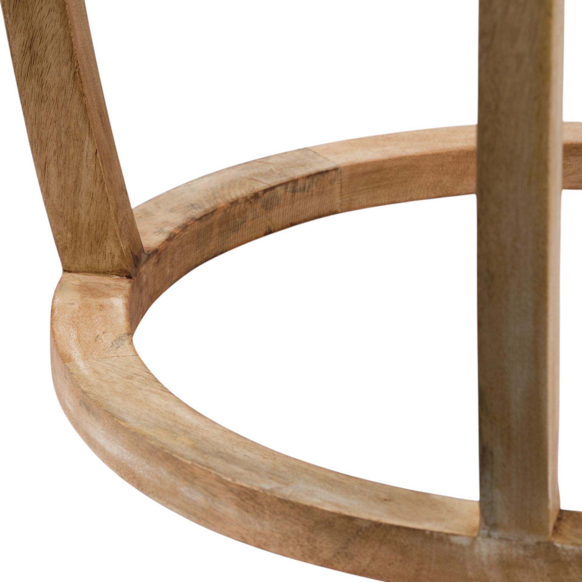 26" Brown And Clear Glass Round End Table-4