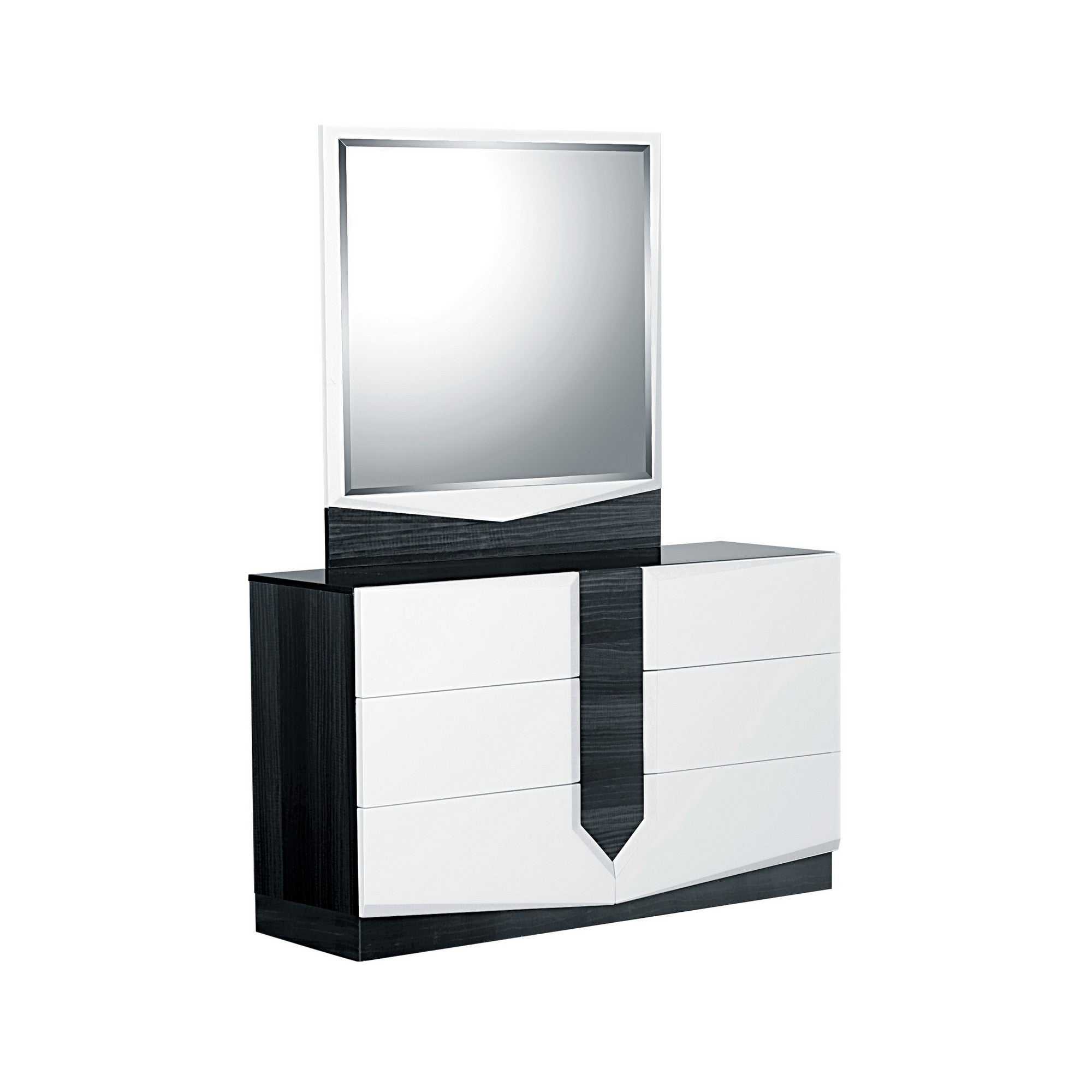 White And Grey Dresser With 6 Drawer-1