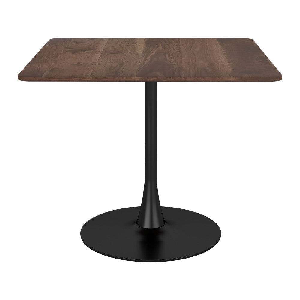 35" Square Steel Pedestal Base Dining Table-0