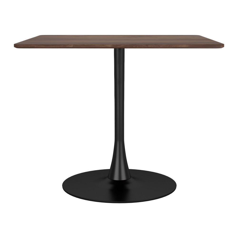 35" Square Steel Pedestal Base Dining Table-2