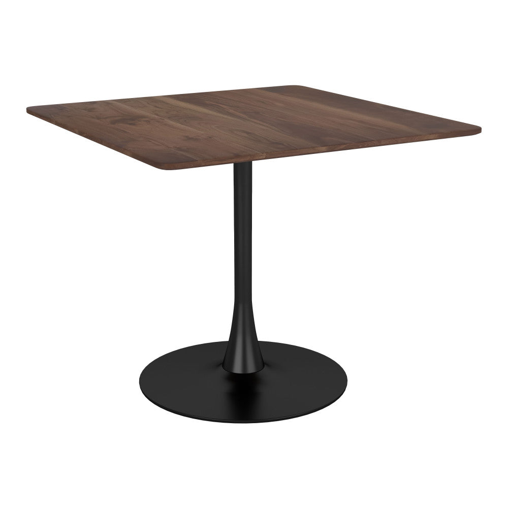 35" Square Steel Pedestal Base Dining Table-3