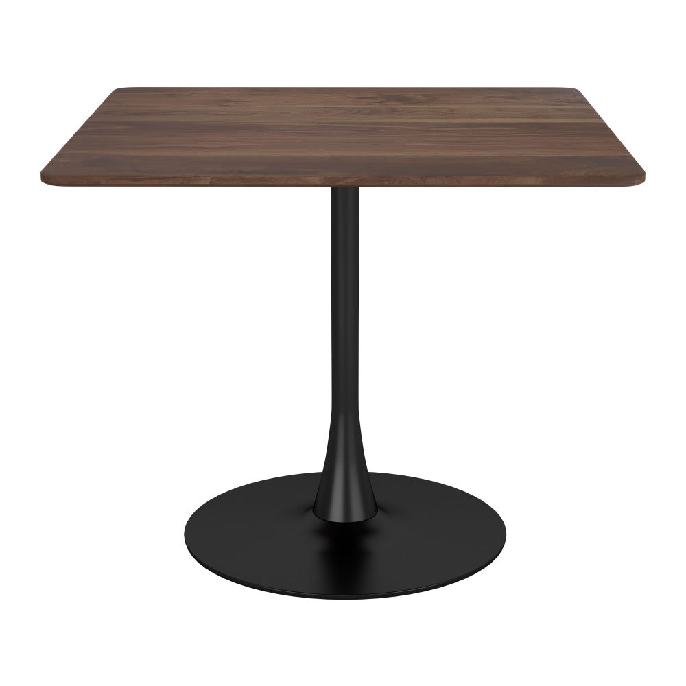 35" Square Steel Pedestal Base Dining Table-4